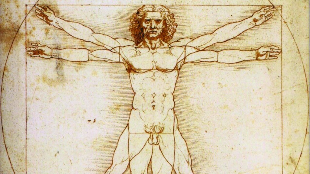Uomo-Vitruviano-Leonardo-umanesimo-rinascimento