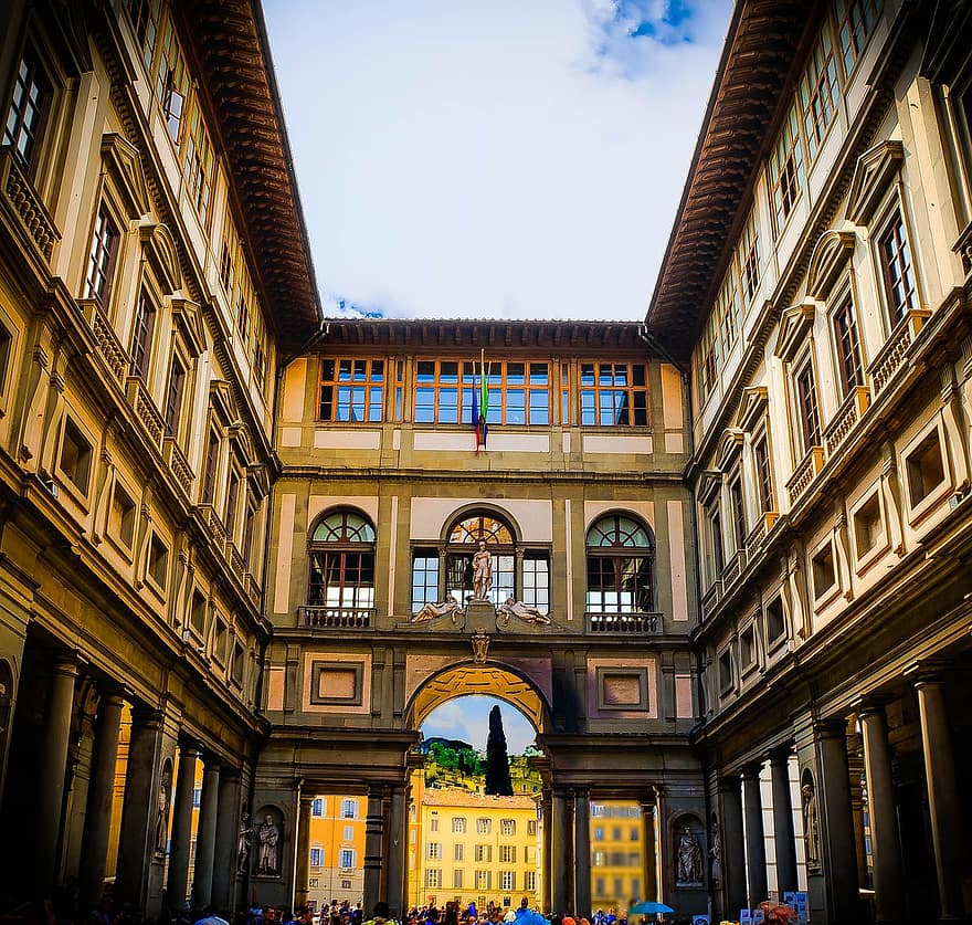 florence-italy-uffizi-gallery-architecture-museum-art-ornate-fortress