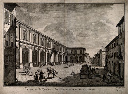 Hospital_of_Santa_Maria_Nuova,_Florence,_Italy._Etching_by_B_Wellcome_V0014712
